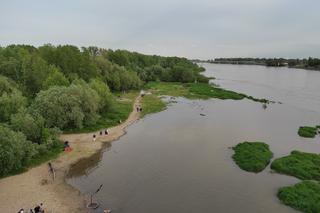 Fala wezbraniowa zalała plażę nad Wisłą