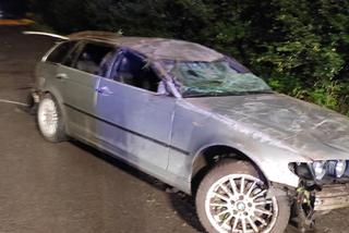 Podkarpackie. BMW wypadło z drogi [ZDJĘCIA]