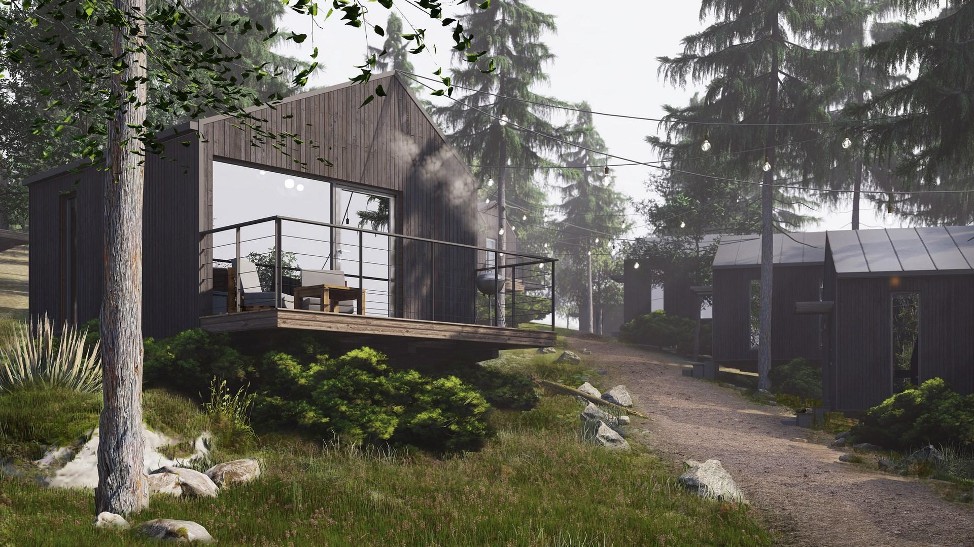 Ruciane Park: domki na Mazurach od Archas Design