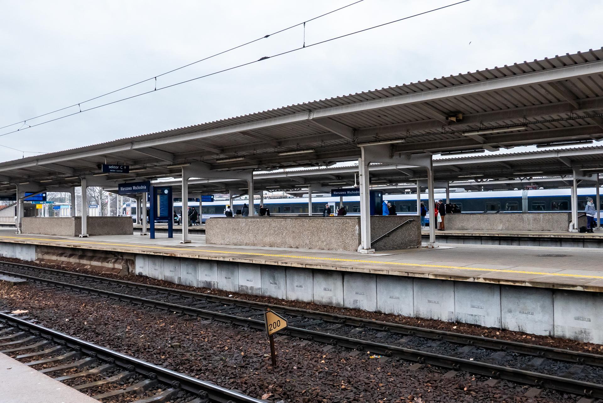 Dworzec PKP Warszawa Wschodnia przed przebudową w ramach remontu linii średnicowej