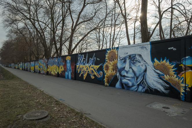 Piękny mur w Warszawie