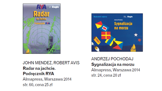 Recenzje książek: Sygnalizacja na morzu i Radar na jachcie