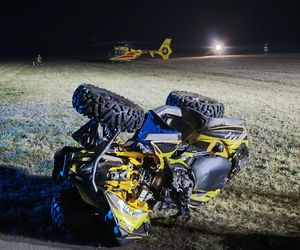 Wypadek quada w gminie Krzywiń