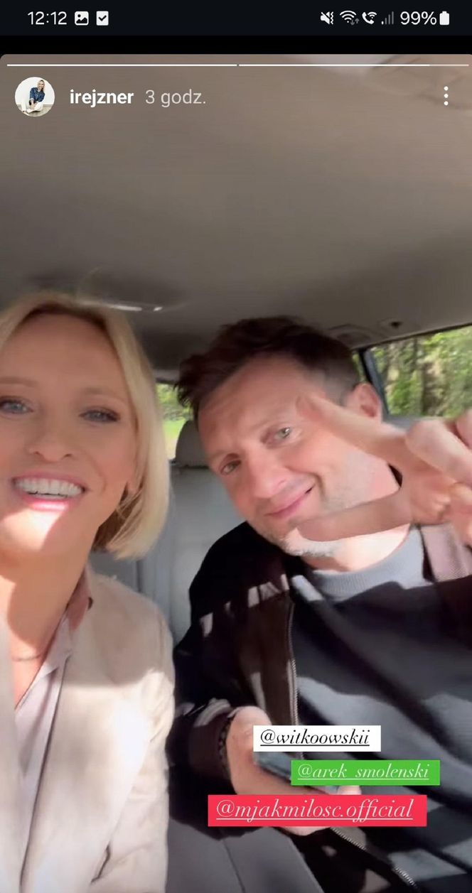 M jak miłość nowy sezon po wakacjach 2025. Dorota (Iwona Rejzner), Bartek (Arkadiusz Smoleński) na planie