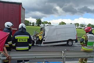 Wypadek busa na autostradzie A4
