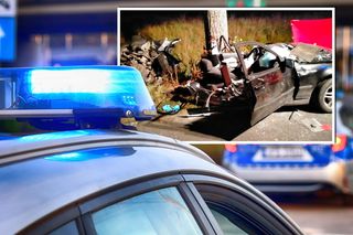 Dramat na prostej drodze. 18-latek nie żyje. Samochód rozpadł się na pół