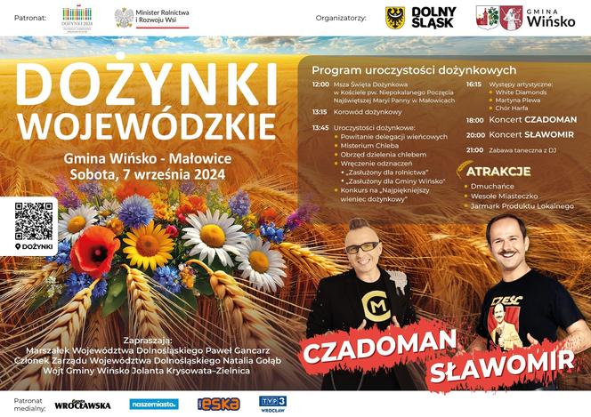 Dożynki wojewódzkie na Dolnym Śląsku już w ten weekend. Wystąpią Czadomen i Sławomir 