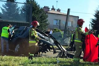Rzeszów: Samochód wypadł z drogi na ul. Krakowskiej, jedna osoba nie żyje