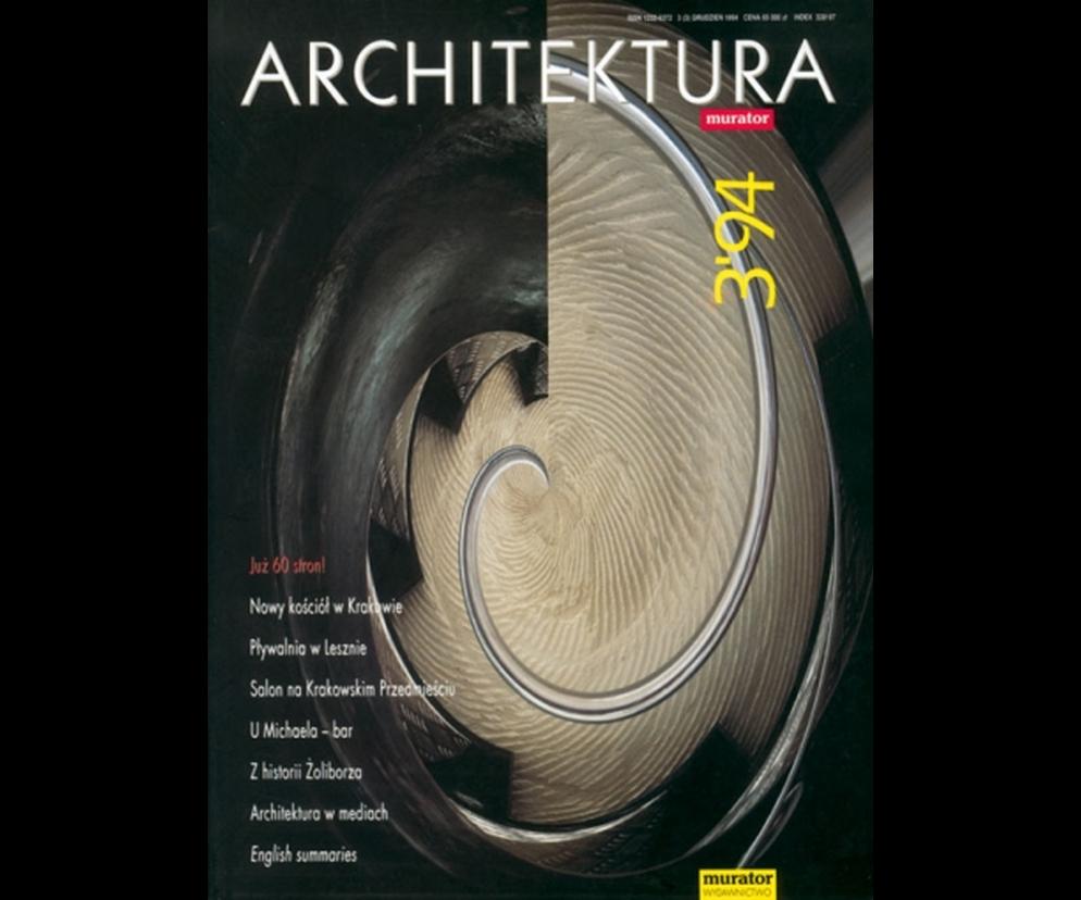 Okładka Miesięcznik Architektura 03/1994