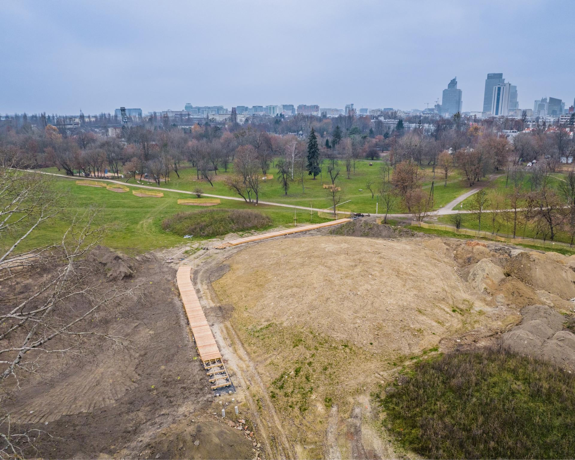 Modernizacja parku Pole Mokotowskie w Warszawie, proj. WXCA