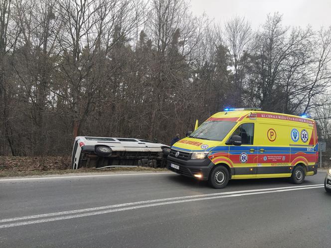 Koszmar na drodze! Bus przewożący dzieci wypadł z drogi. W szoitalu jest 7 osób!