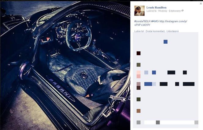 Lewis Hamilton jeździ Pagani Zonda 760 LH