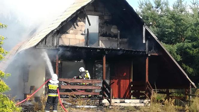 Pożar domków letniskowych