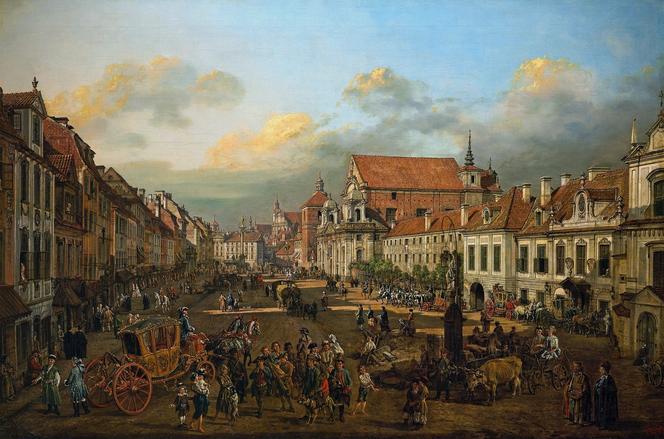 Canaletto, Krakowskie Przedmieście w stronę Kolumny Zygmunta (1774)