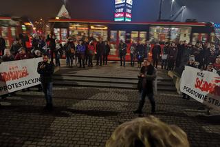 Protest pracowników MOPR w Zabrzu