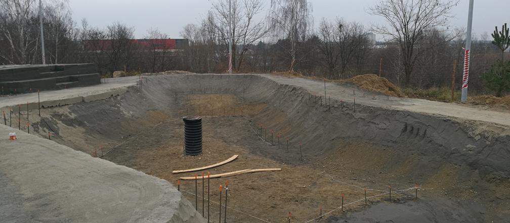 Budowa skateparku na os. Majowym - styczeń 2021