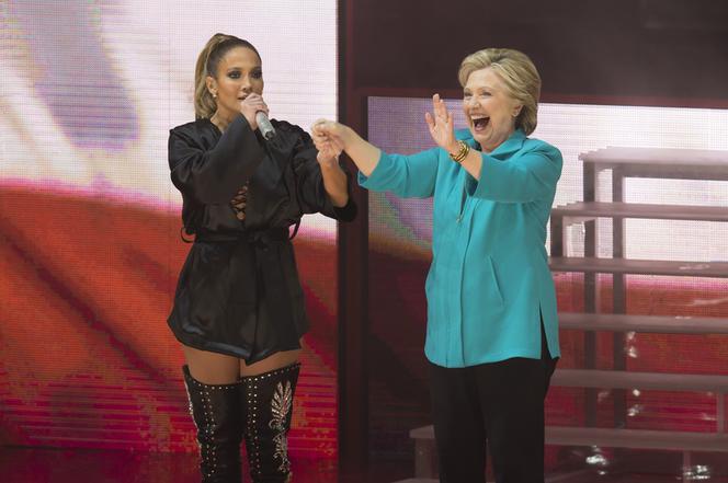 Jennifer Lopez i Hillary Clinton