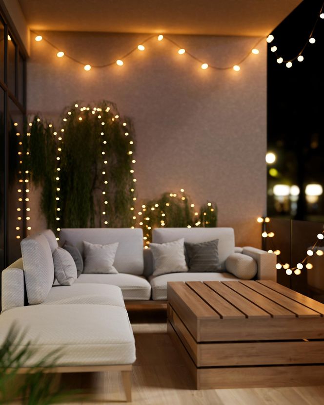 Minimalistyczny balkon
