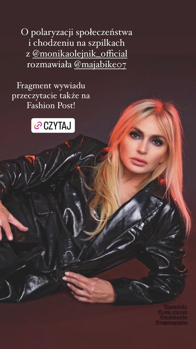 Monika Olejnik wyretuszowana jak nastolatka na okładce magazynu o modzie 