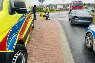 Wypadek i kolizja w Aleksandrówce - Oba zdarzenia w tym samym czasie i z udziałem motocykli crossowych