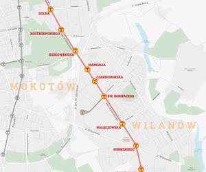 Tramwaj do Wilanowa – trasa i przystanki