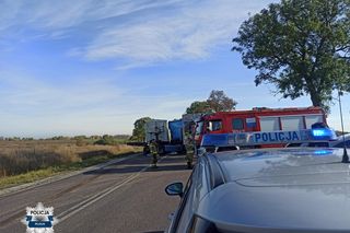 Zderzenie trzech ciężarówek w powiecie płockim