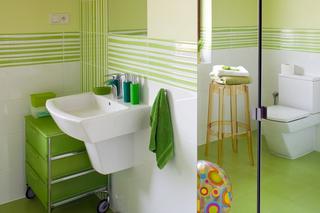Łazienka w kolorze zielonym