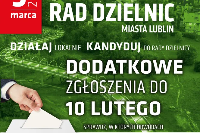 Lublin - wybory do Rad Dzielnic. W 20 obwodach przedłużony termin zgłoszeń