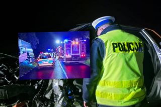 Czołowe zderzenie osobówki z ciężarówką. Kierowca toyoty nie miał szans