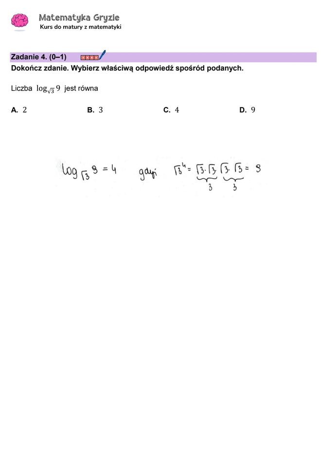 Matura z matematyki 2024 - ODPOWIEDŹ - ZADANIE 4