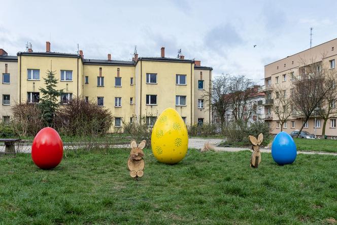 Bytom przystrojony na Wielkanoc. W mieście pojawiły się ozdoby