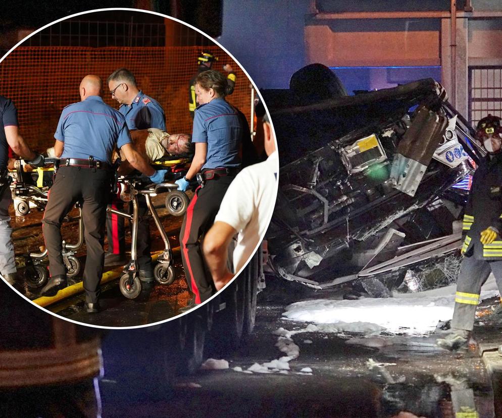Autokar runął z wiaduktu w Wenecji, 21 ofiar! Kierowca zasłabł?