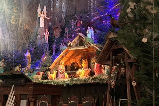 Szopka w Panewnikach znajduje się w bazylice franciszkanów