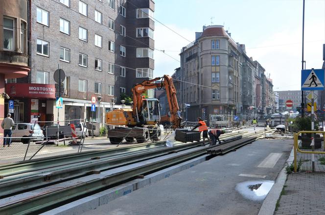 Modernizacja torowiska na ul. Wolności w Zabrzu - zmiana organizacji ruchu. NOWE ZDJĘCIA