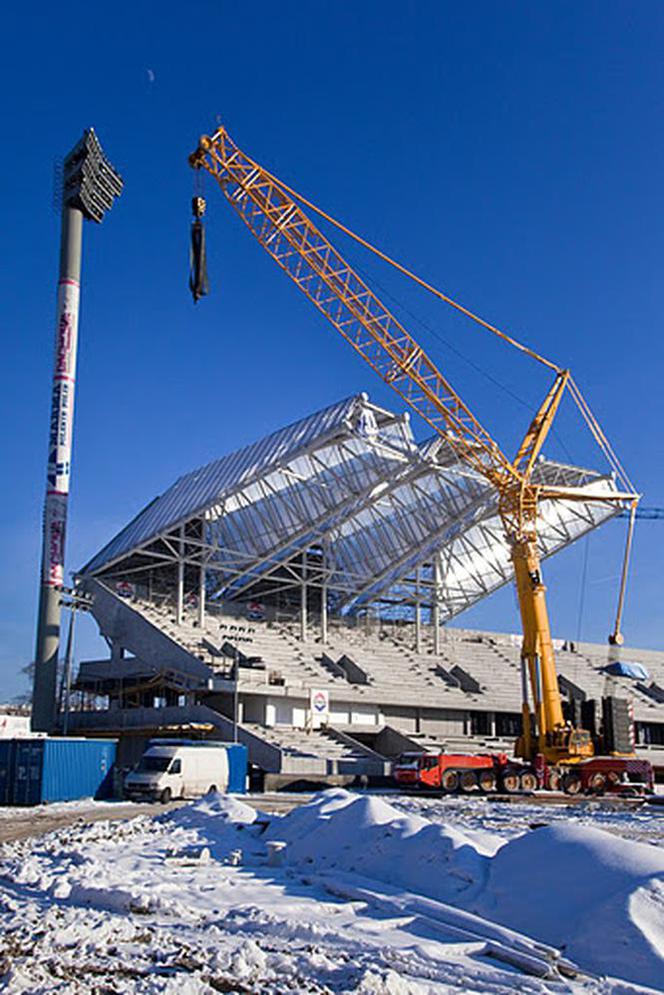 Stadion miejski w Rzeszowie - trybuny w budowie