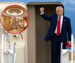Luksusowy samolot Trumpa! Złote ściany, bogactwo poraża