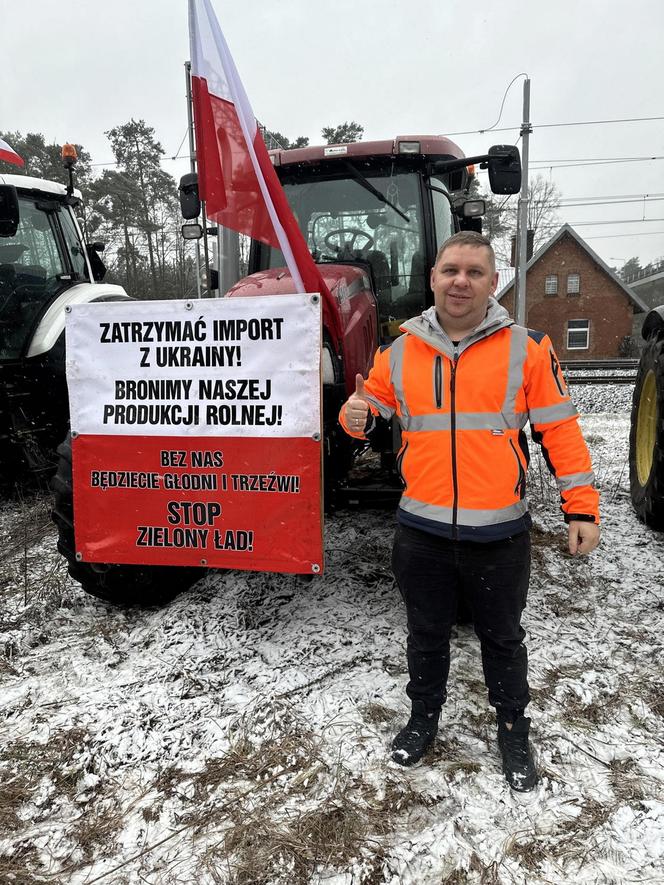 Protest rolników w woj. warmińsko-mazurskim (9.02.2024)