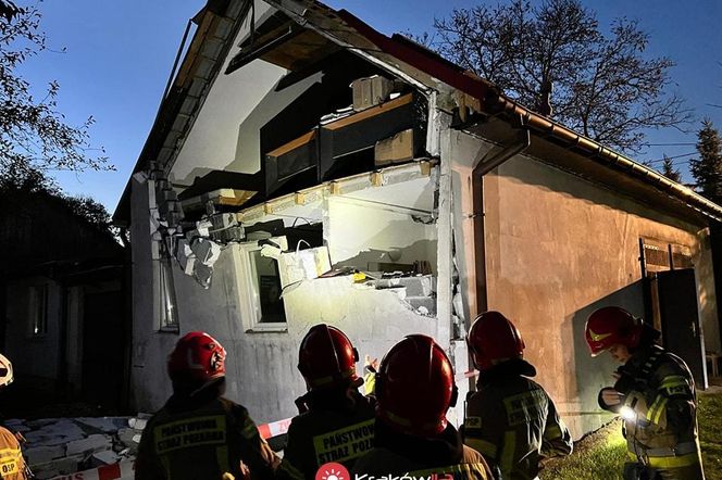 Eksplozja pod Krakowem. Wybuch zdemolował ścianę domu