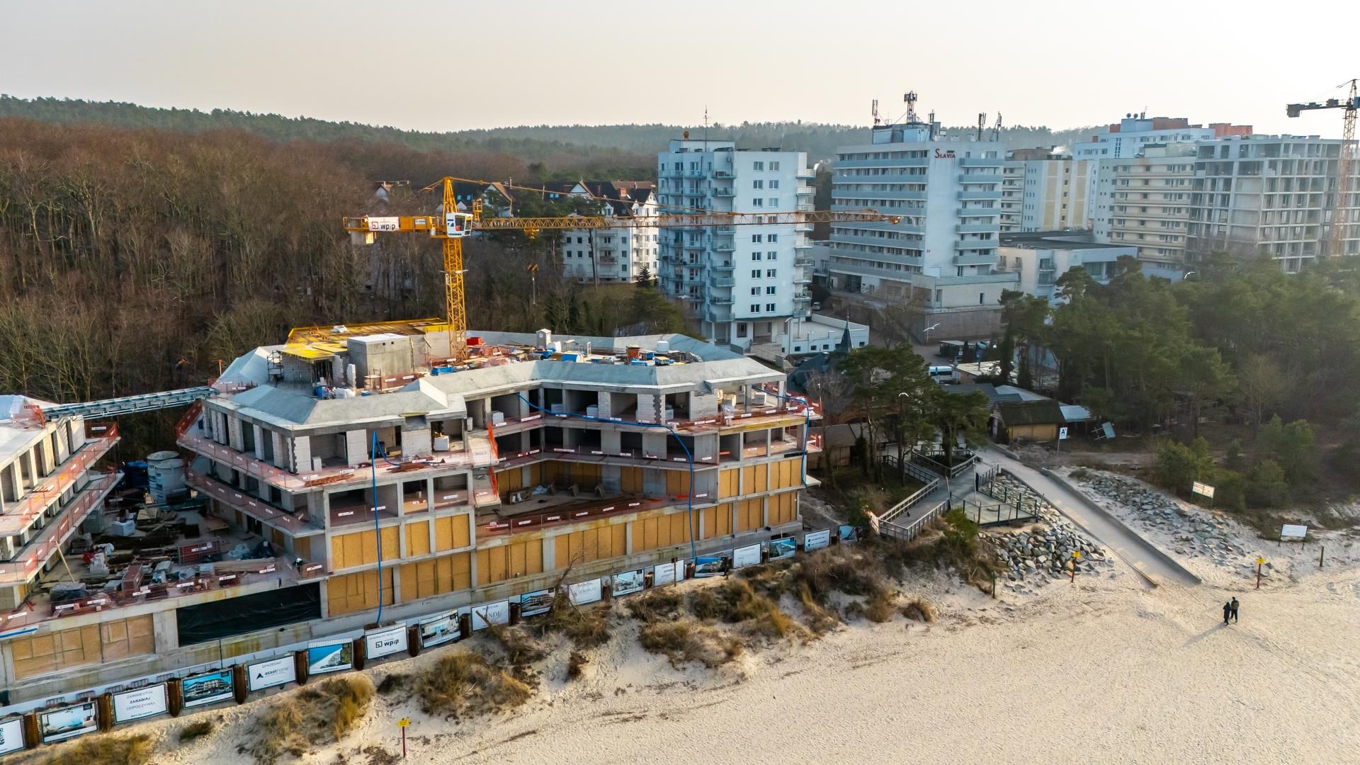 The Sea Resort w Międzyzdrojach podczas budowy