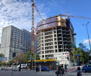 Wieżowiec Upper One w Warszawie w budowie