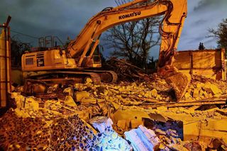 Mozaika na ścianie w Pruszkowie