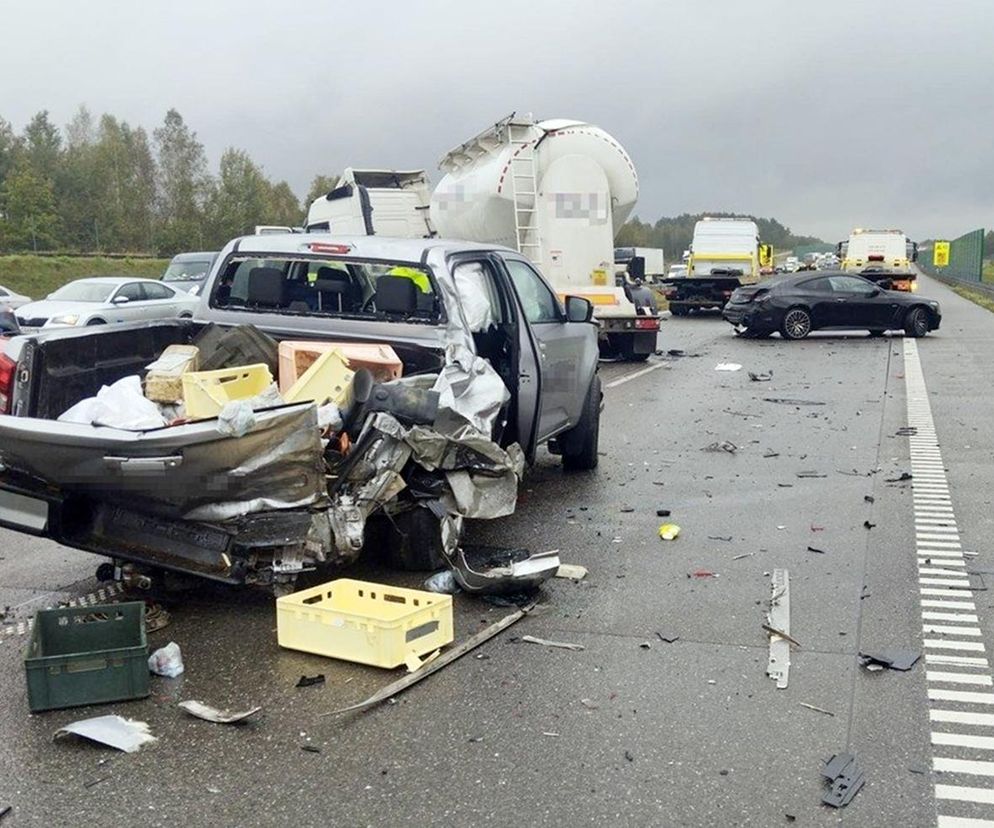 Wielki karambol na autostradzie pod Jasną Górę. Wszystko stoi