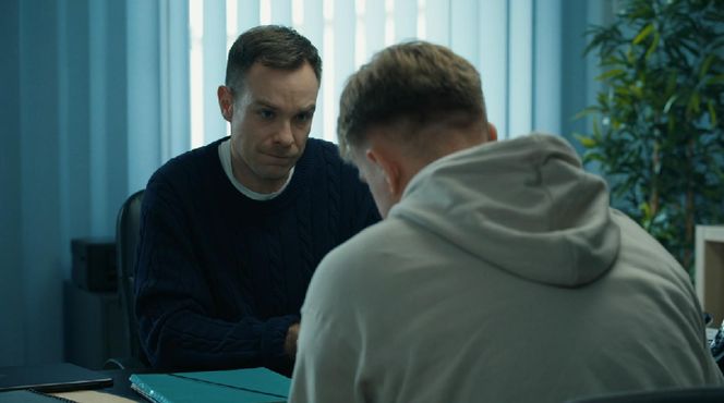 Barwy szczęścia, odcinek 3186. Majak (Łukasz Borkowski), Leszek (Maciej Czerklański)