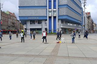 Protest przeciwko wyborom korespondencyjnym w Katowicach 