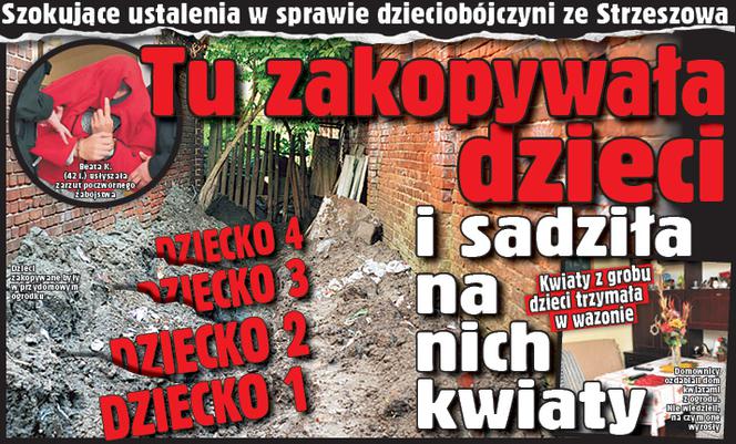 Tu zakopywała dzieci i sadziła na nich kwiaty