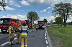 Śmiertelny wypadek na DK12 pod Opocznem. Nie żyje młoda kobieta. W zderzeniu kilku pojazdów brała udział więźniarka [ZDJĘCIA].