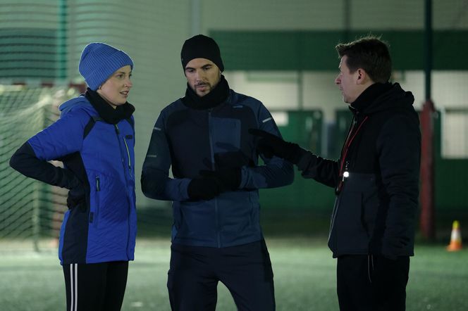 	M jak miłość odc. 1854. Natalka (Dominika Suchecka), Adam Karski (Patryk Szwichtenberg), Rafał (Jakub Kucner)