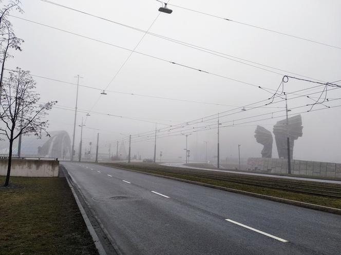 Mgły w woj. Śląskim. IMGW ostrzega też przed oblodzeniami [ZDJĘCIA]