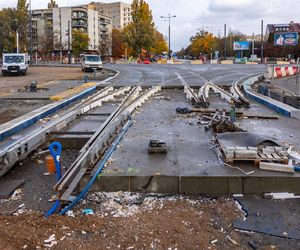 Budowa tramwaju na Stegny w Warszawie