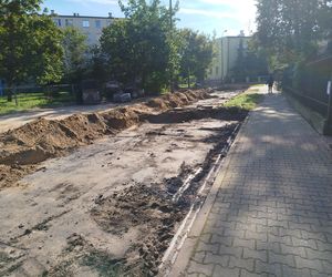 Roboty drogowe na ulicy Błonie w Siedlcach